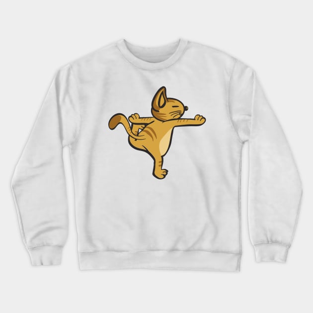 Cat In Different Yoga Poses Crewneck Sweatshirt by KsuAnn